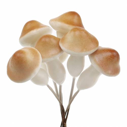 Floristik24 Cogumelos em arame natureza 2cm 48 un