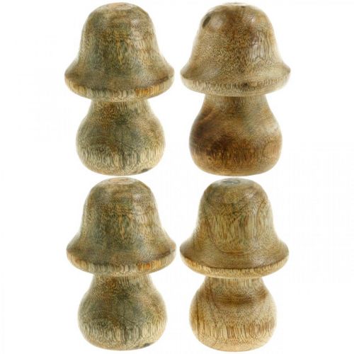 Floristik24 Cogumelo de madeira natural cogumelo de madeira decoração de outono Ø5cm H7.5cm 6 peças