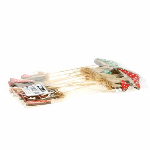 Floristik24 Plug decorativo de outono cogumelo sortido H28cm 12 unidades