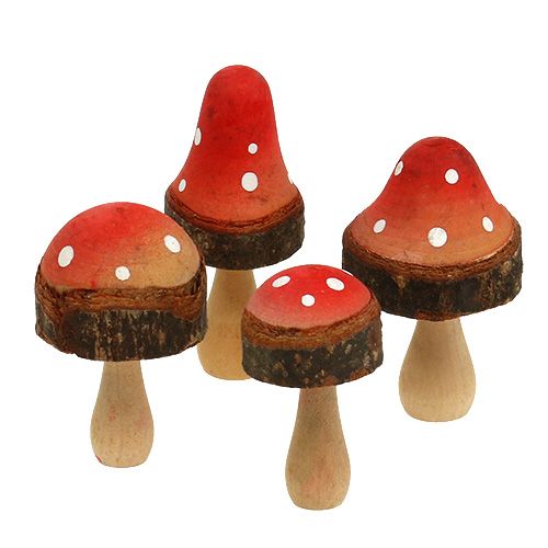 Floristik24 Cogumelos de madeira misturam 5,5cm - 8cm 8pcs