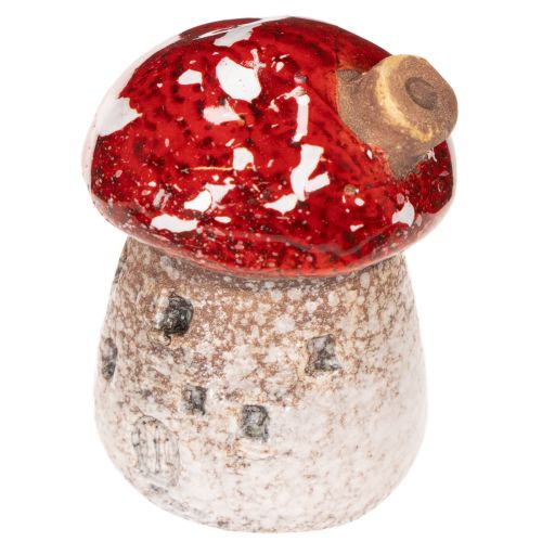 Decoração de casinha de cogumelos: Miniaturas de cogumelo Amanita muscaria (6 cm, 2 unidades) | Floristik24.pt