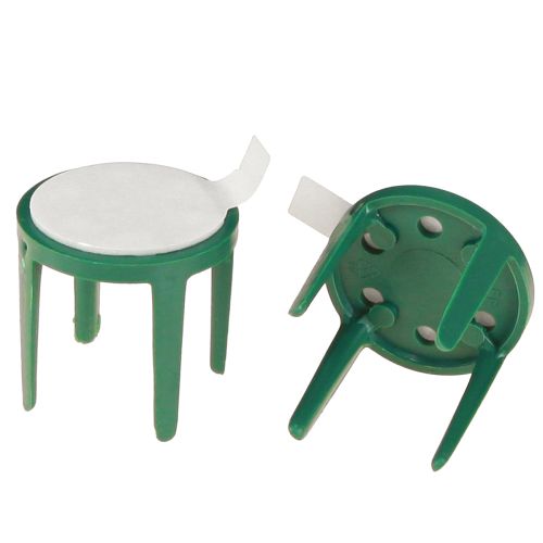 Porta-alfinetes com adesivo porta-espuma floral verde Ø3cm 50 peças