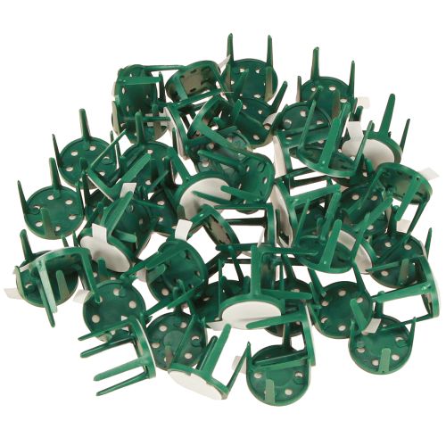 Itens Porta-alfinetes com adesivo porta-espuma floral verde Ø3cm 50 peças