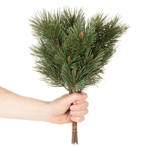 Ramo decorativo artificial de pinheiro para arranjos, 39 cm, 6 peças | Floristik24.pt