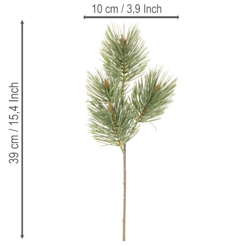 Ramo decorativo artificial de pinheiro para arranjos, 39 cm, 6 peças | Floristik24.pt