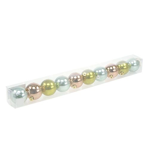 Floristik24 Bola de plástico Ø6cm em cores sortidas. 10 PCS