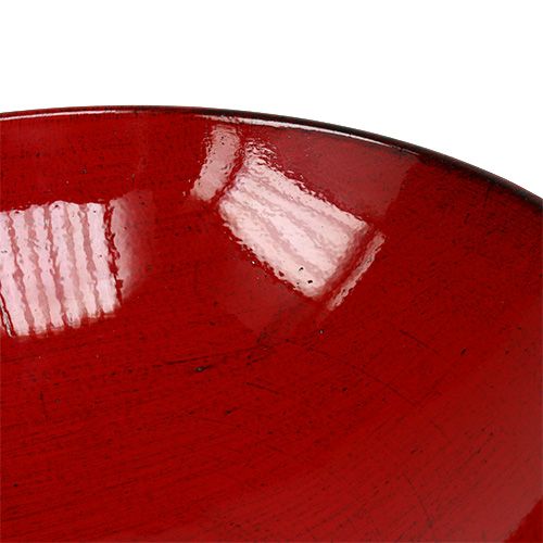 Floristik24 Taça decorativa redonda vermelha Ø22cm Alt.6,5cm