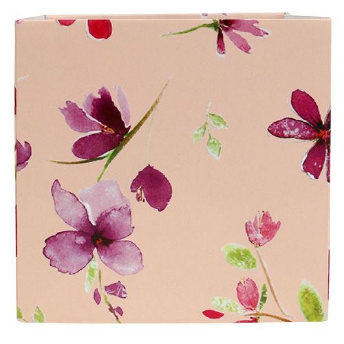 Floristik24 Saco de papel 12cm x 12cm rosa com padrão 8 unidades