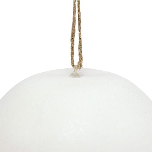 Floristik24 Ovo de plástico para pendurar branco 15cm 3 un