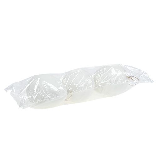 Floristik24 Ovo de plástico para pendurar branco 15cm 3 un