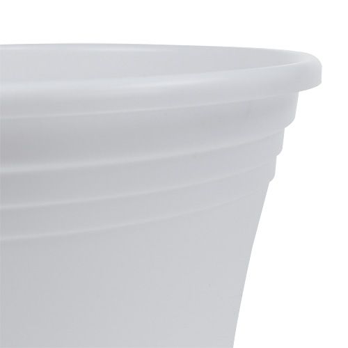 Itens Pote de plástico “Irys” branco Ø25cm Alt.21cm, 1 unidade