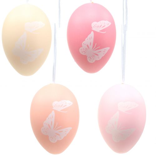Ovos de páscoa para pendurar cores pastel 12cm 4pcs