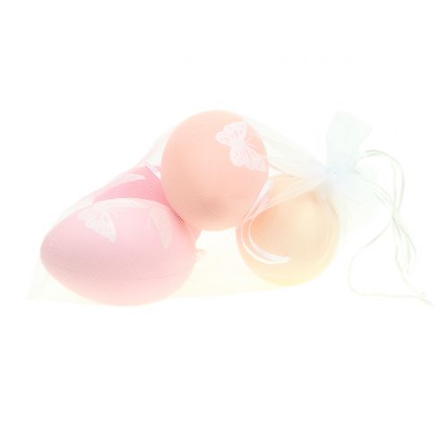 Floristik24 Ovos de páscoa para pendurar cores pastel 12cm 4pcs