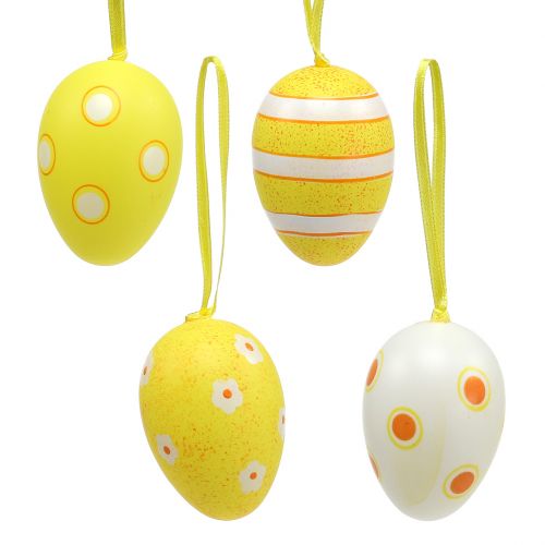 Floristik24 Cabide de plástico para ovos amarelo 6cm 12 peças