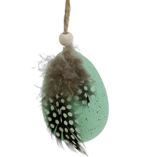 Floristik24 Ovos de plástico com cores variadas de penas 7 cm 6 unidades