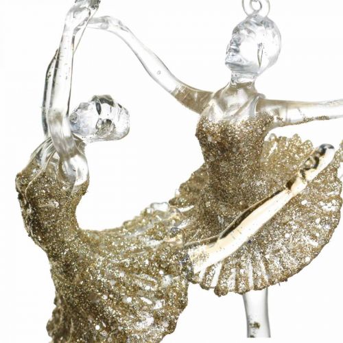 Floristik24 Dançarino de cabide decorativo, decoração de árvore de natal, bailarina para pendurar H14/13cm 2 pçs