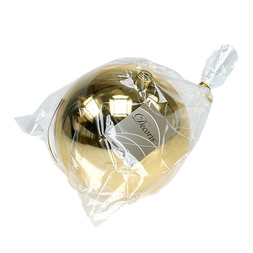 Itens Bola de plástico dourada pequena Ø14cm 1 peça