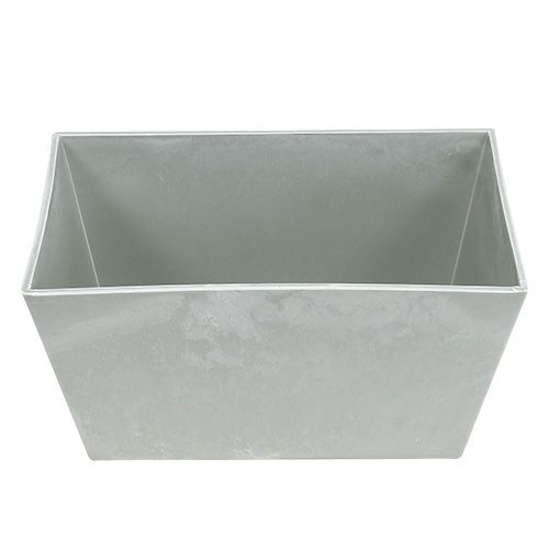 Floristik24 Tigela quadrada de plástico cinza 20,5cm x 13,5cm Alt.10,5cm