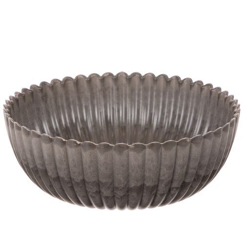 Tigela redonda com ranhuras, recipiente decorativo para arranjos florais, 20 cm, 2 peças