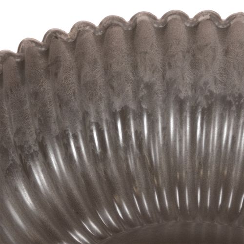 Tigela redonda com ranhuras, recipiente decorativo para arranjos florais, 20 cm, 2 peças | Floristik24.pt