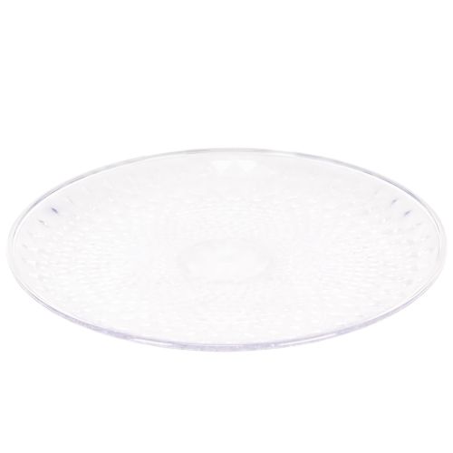 Tigela decorativa redonda transparente com pé, 32 cm | Floristik24.pt