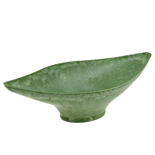 Floristik24 Tigela de plástico oval 34cm x 17,5cm Alt.10cm verde, 1p
