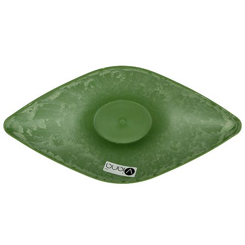 Floristik24 Tigela de plástico oval 34cm x 17,5cm Alt.10cm verde, 1p