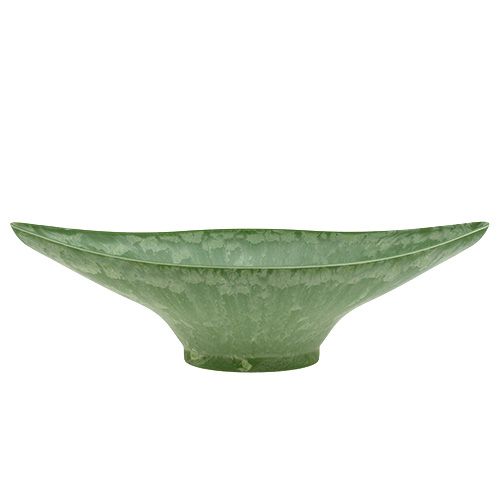 Floristik24 Tigela de plástico oval 34cm x 17,5cm Alt.10cm verde, 1p
