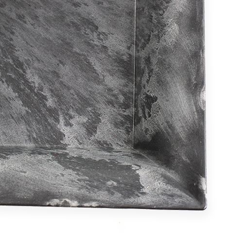 Floristik24 Placa quadrada de plástico antracite 31cm x 31cm