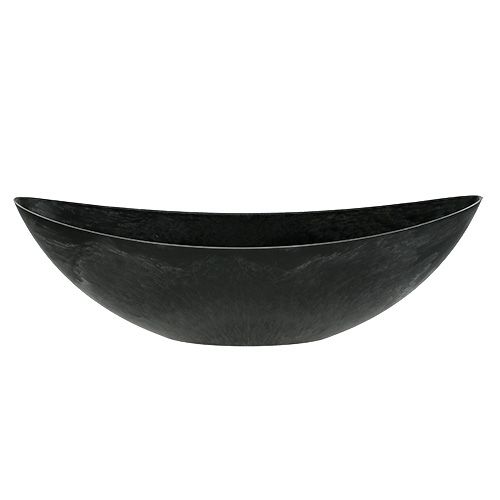 Itens Barco de plástico antracite oval 39cm x 12,5cm Alt.13cm 1 peça