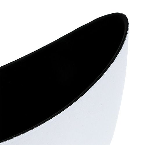 Floristik24 Barco de plástico branco 20cm x 9cm Alt.12cm
