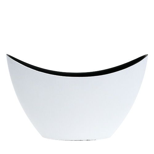Floristik24 Barco de plástico branco 20cm x 9cm Alt.12cm