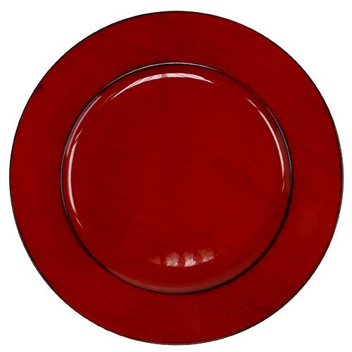 Itens Placa de plástico Ø33cm vermelho-preto