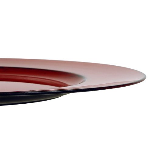 Itens Prato de plástico Ø33cm vermelho-preto