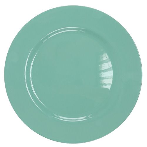 Floristik24 Prato plástico Ø33cm turquesa