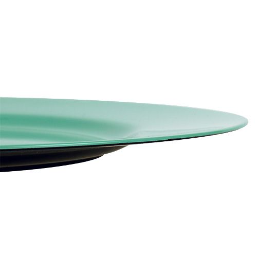 Floristik24 Prato plástico Ø33cm turquesa