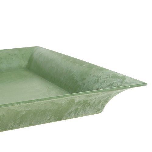 Floristik24 Placa de plástico quadrado verde 26 cm x 26 cm