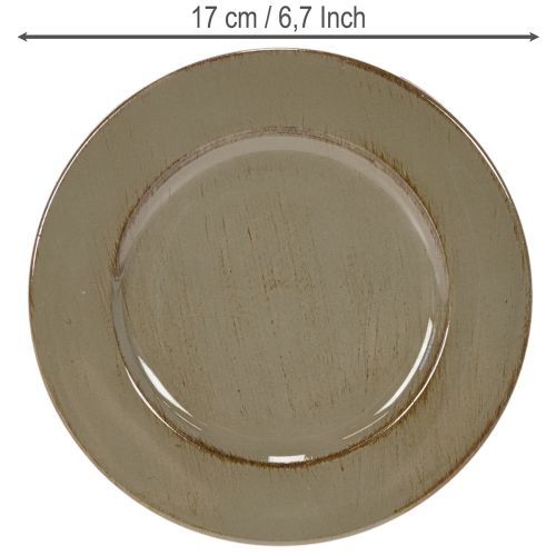 Pratos pequenos para decoração ou apresentação, 17 cm, 6 peças | Floristik24.pt