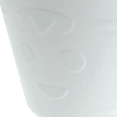 Floristik24 Potes de plástico com alças de 12 unidades. 14cm x 12cm branco