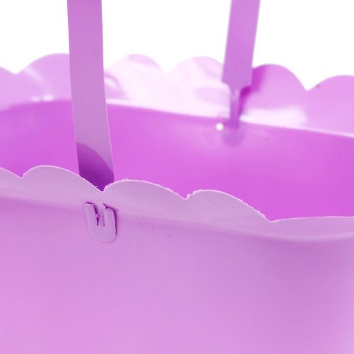 Floristik24 Pote de plástico oval com alça multicolorida 21,5 cm x 11 cm 10 unidades