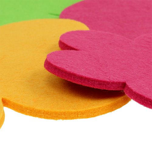 Floristik24 Placemat feltro flor multicolorida 6 unidades