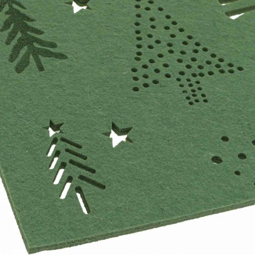 Itens Jogo americano decoração de mesa de Natal feltro verde 45×35cm 4 unidades