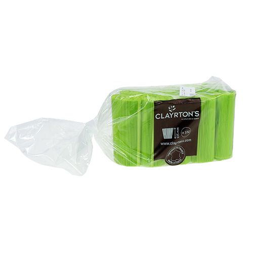 Itens Punhos plissados verde claro 10,5 cm 100 peças