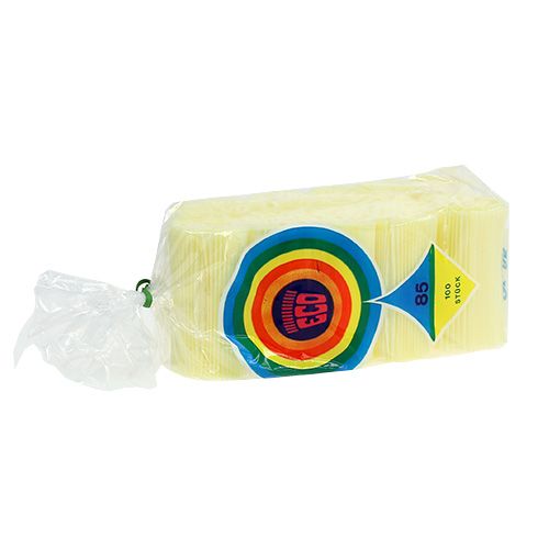 Floristik24 Punhos plissados amarelo claro 8,5cm 100p.