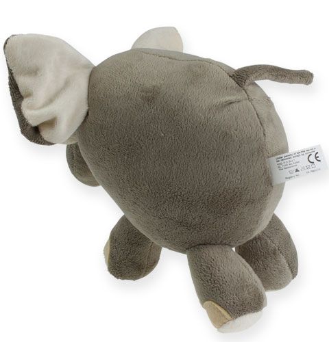 Floristik24 Elefante de pelúcia 20cm cinza
