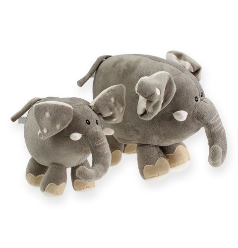 Floristik24 Elefante de pelúcia 20cm cinza