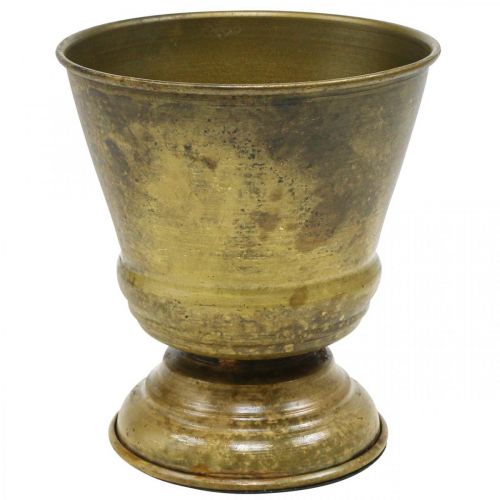 Floristik24 Vaso vintage de metal para copo em latão Ø11,5cm Alt.13,5cm