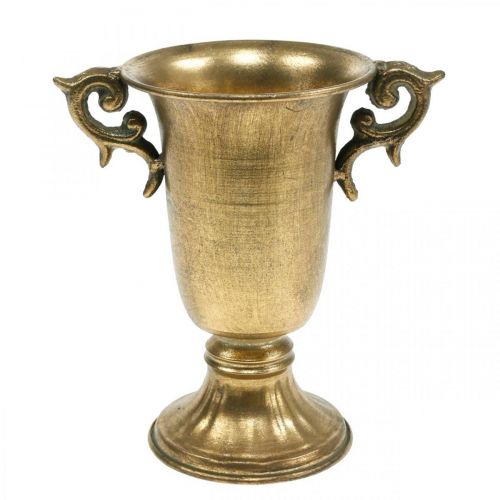 Floristik24 Taça decorativa com asas douradas Ø11cm A17,8cm aspecto antigo