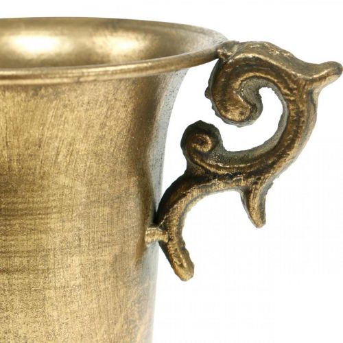 Floristik24 Taça decorativa com asas douradas Ø11cm A17,8cm aspecto antigo