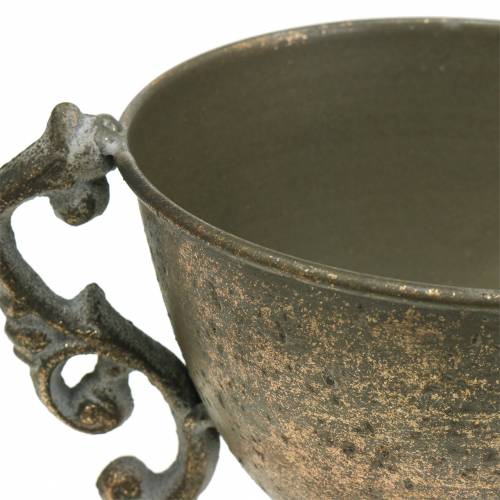 Floristik24 Copo de metal ouro antigo Ø14cm Alt.16cm